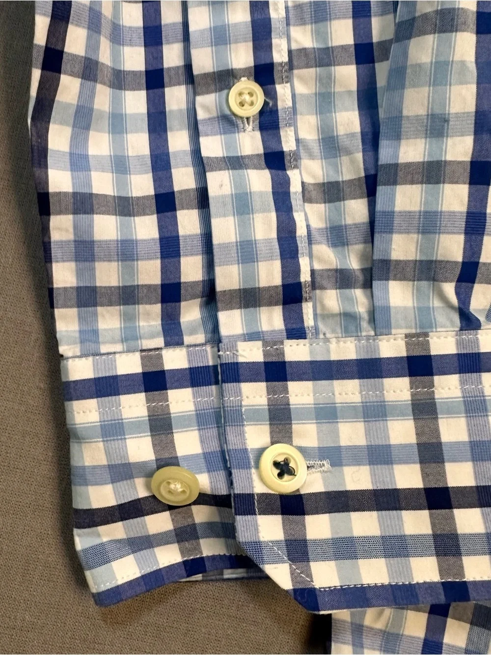 Men’s M Banana Republic‎ Blue and White Plaid Dress Shirt